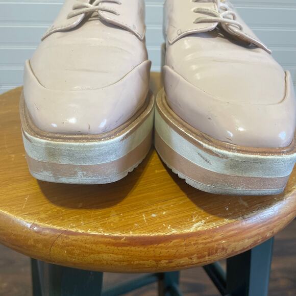 Zara Trafaluc Pale Pink Platform Lace Up Oxfords/Loafers - Picture 6 of 13